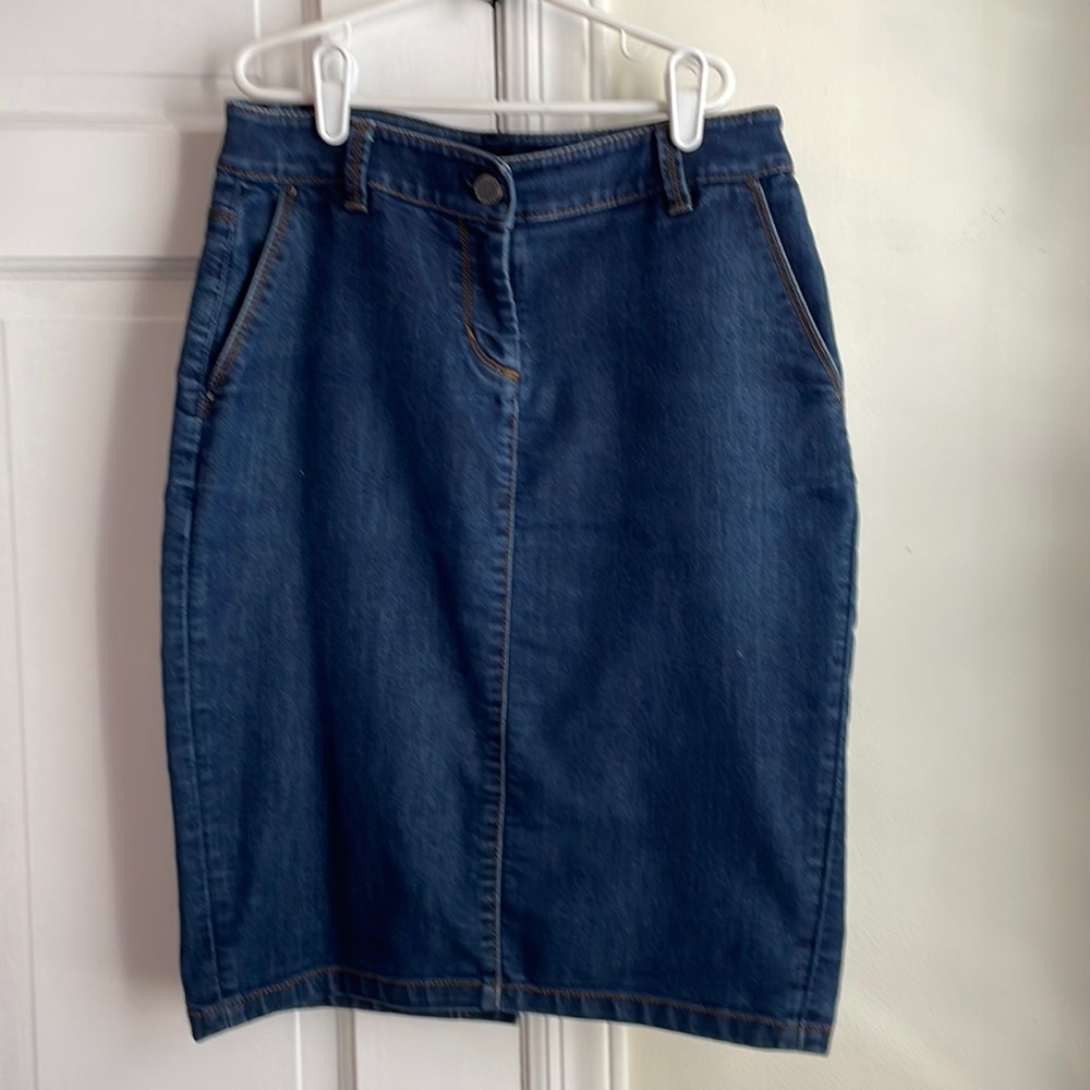 Denim pencil skirt by Ann Taylor